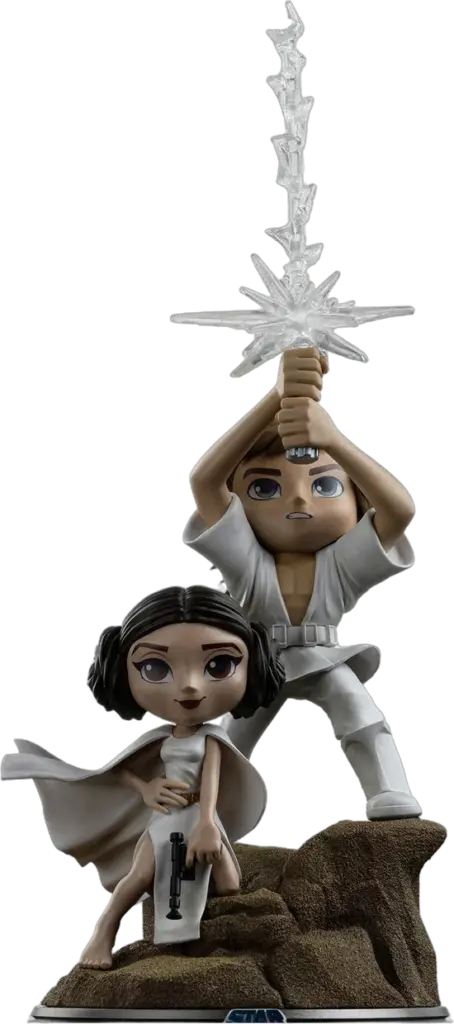 Luke and Leia – Star Wars Mini Co. shown to scale